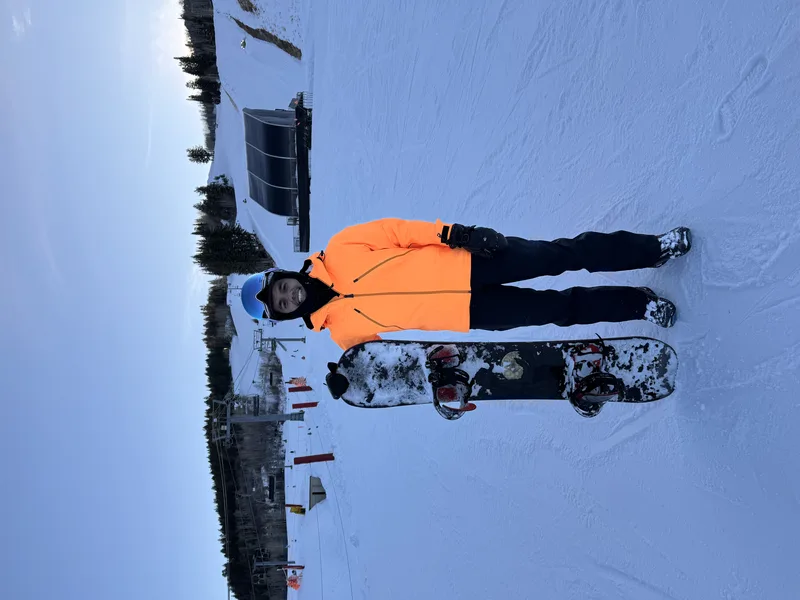Snowboarding at the resort