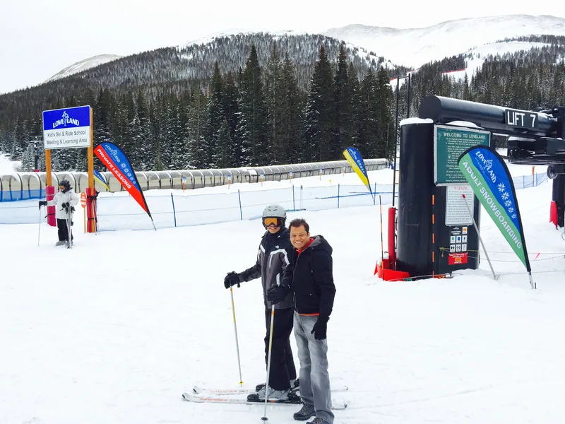Skiing with Dad at Loveland