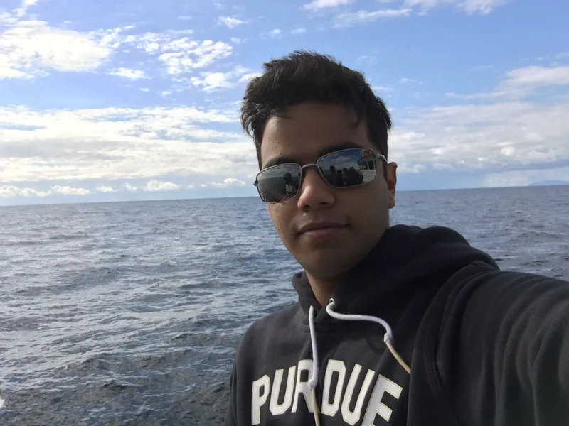 Out on the water — Purdue days