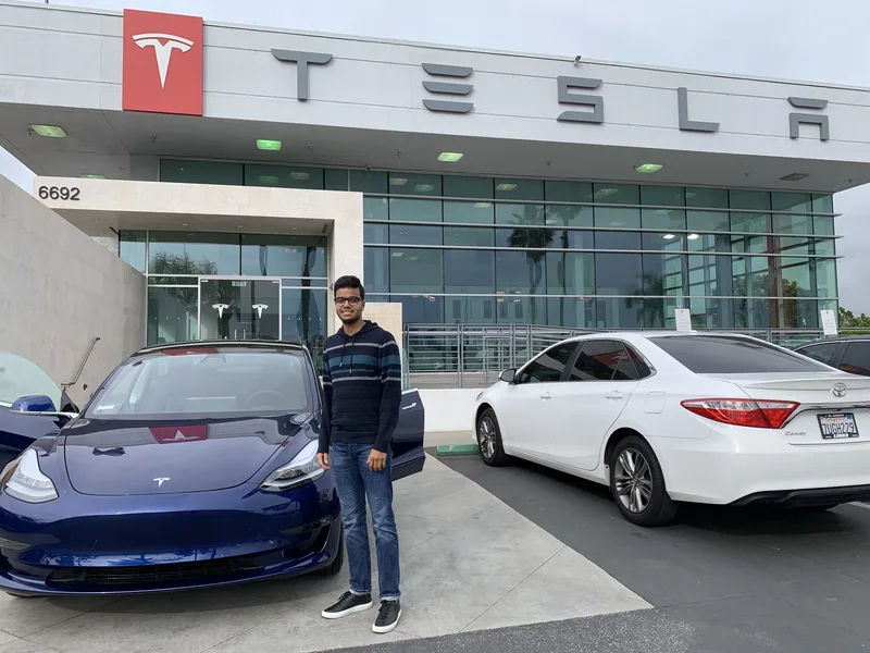 Picking up my Tesla Model 3